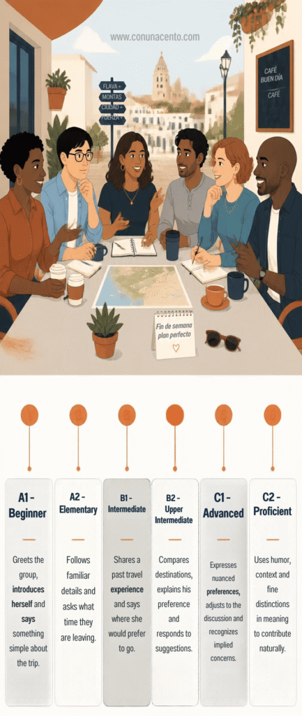 graphic of 6 people talking to each other